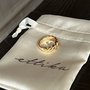 Ettika Gold Braided Ring